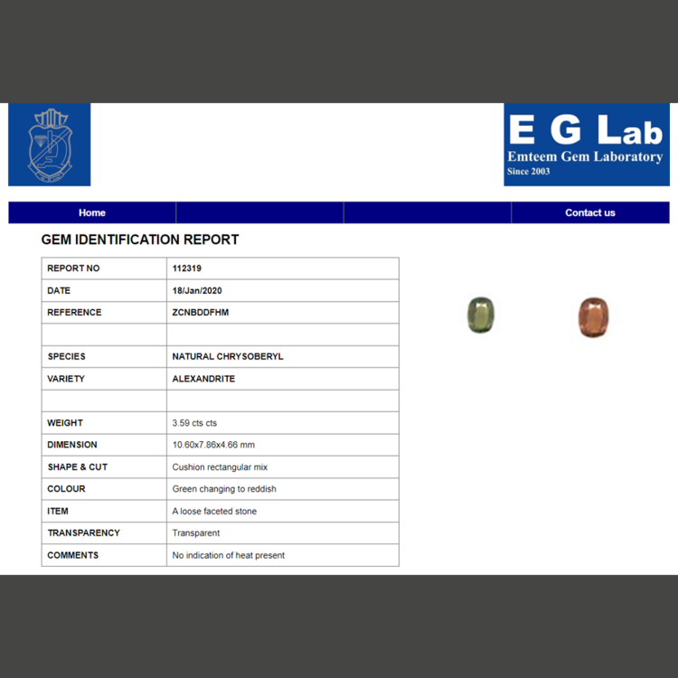 Alexandrite (3.59 ct)