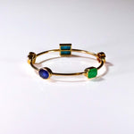 Load image into Gallery viewer, Multi-Stone 18K Gold Bangle
