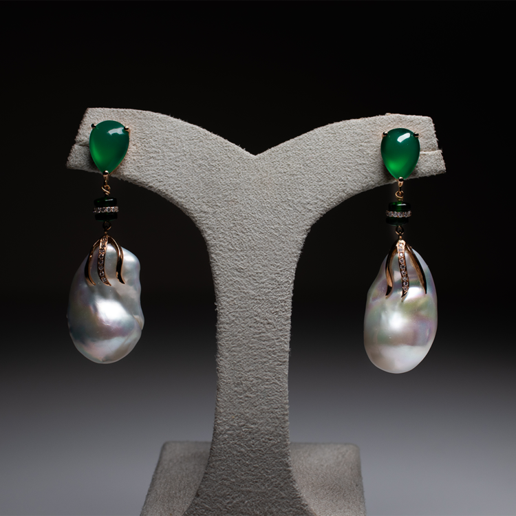 Boucles d'oreilles perles baroques