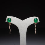 Load image into Gallery viewer, Green Onex Rose Gold Earrings
