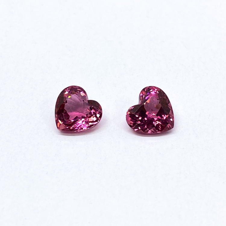 Par de turmalina rosa (5,44 ct)