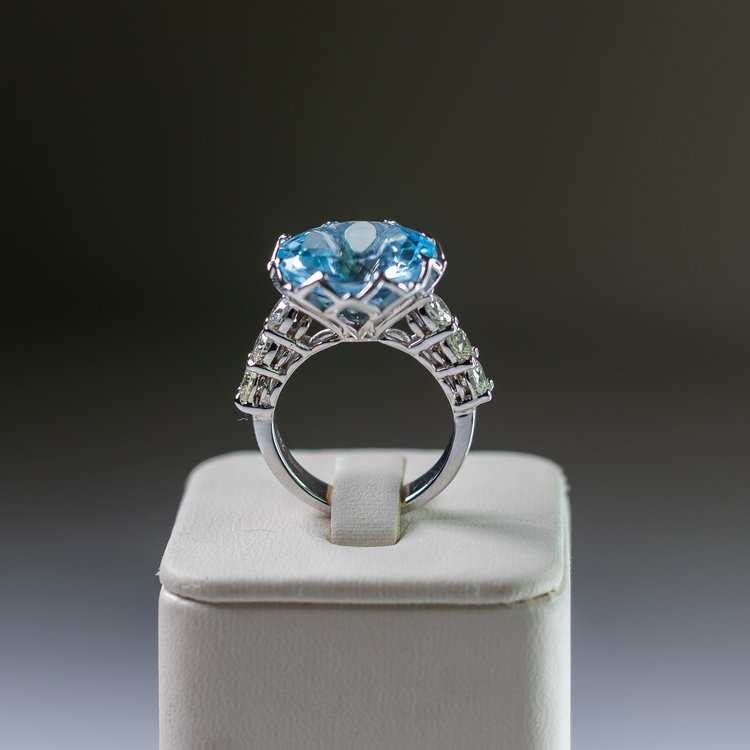 Ocean's Tranquility Blue Topaz Ring