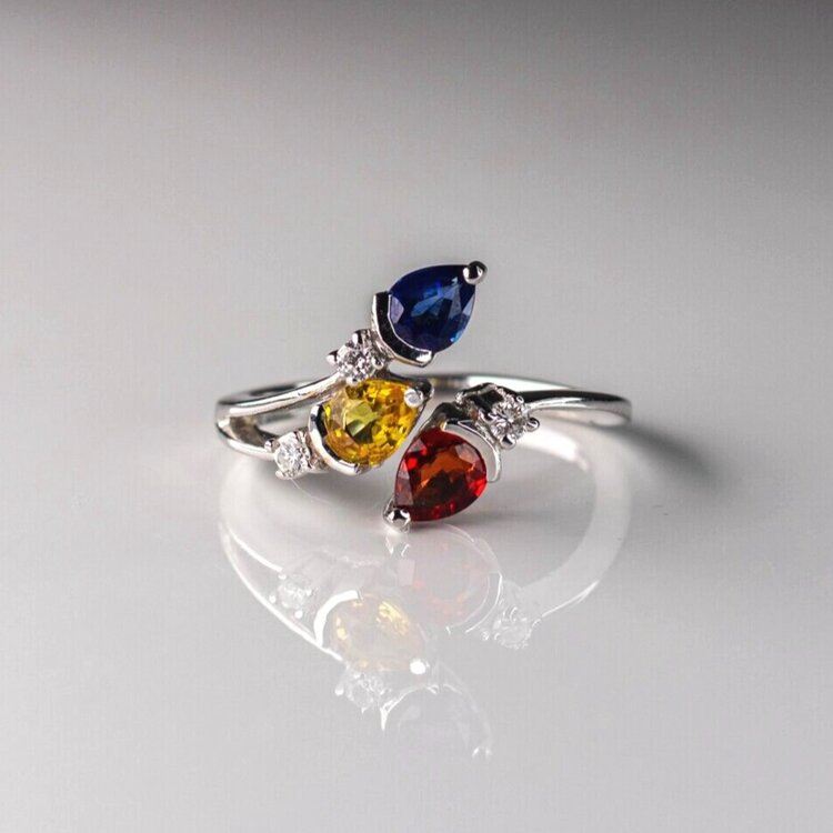 Mesmerizing Multi-Color Sapphire Ring