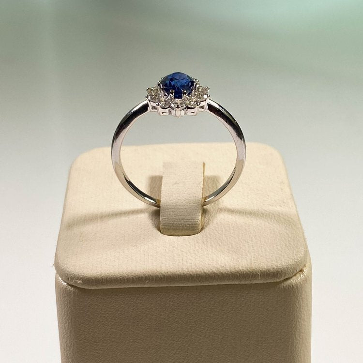 Bague Saphir Bleu/Rubis - Or 18 carats