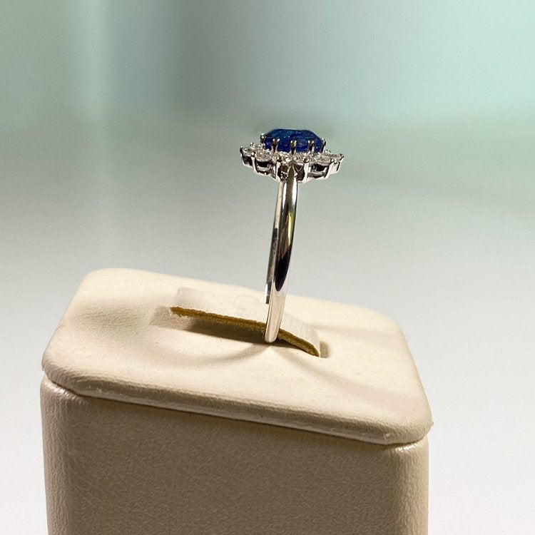 Bague Saphir Bleu/Rubis - Or 18 carats