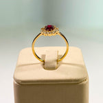 Load image into Gallery viewer, Blue Sapphire/Ruby Ring - 18kt Gold
