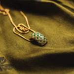 Load image into Gallery viewer, Gold Necklace with Emeralds and Diamonds
