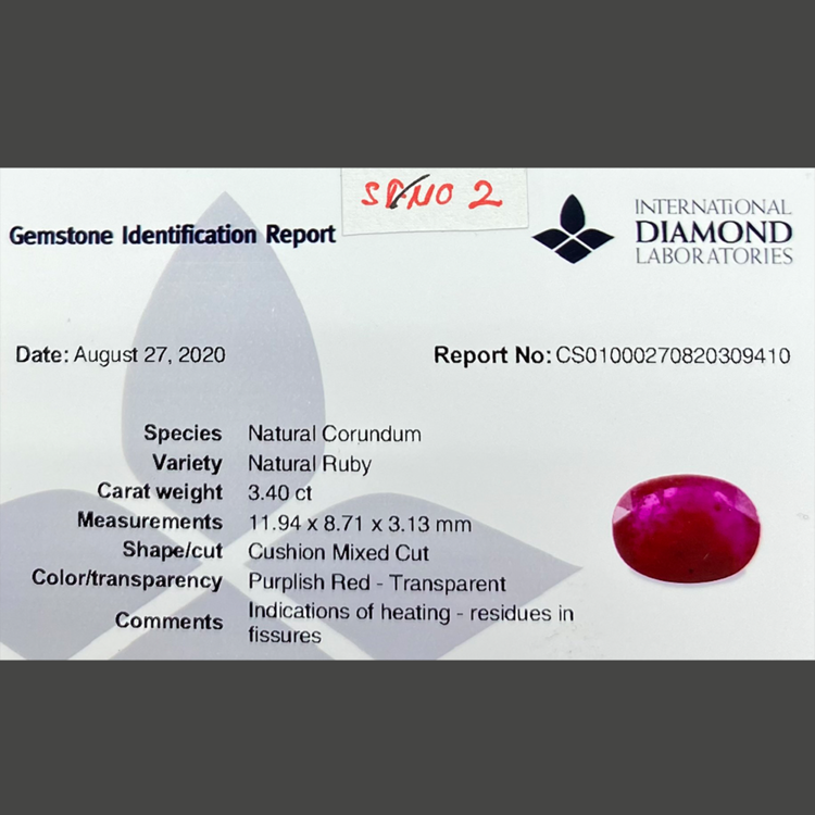 Ruby (3.40 ct)