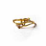 Carregue a imagem no visualizador da Galeria, Anel em ouro amarelo diamante 18kt com 6 diamantes
