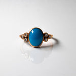 Load image into Gallery viewer, Serene Turquoise Ring -  18kt Rose Gold, 1 Turquoise, 6 Diamonds
