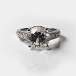 Load image into Gallery viewer, Timeless White Topaz Ring - 18kt White Gold, 1 White Topaz
