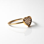 Load image into Gallery viewer, Gorgeous Heart-Shaped Rose Gold Diamond Ring
