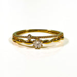 Load image into Gallery viewer, Sparkling Elegance : 18kt Yellow Gold Diamond Ring
