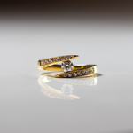 Load image into Gallery viewer, Timeless Gold Ring with Diamonds
