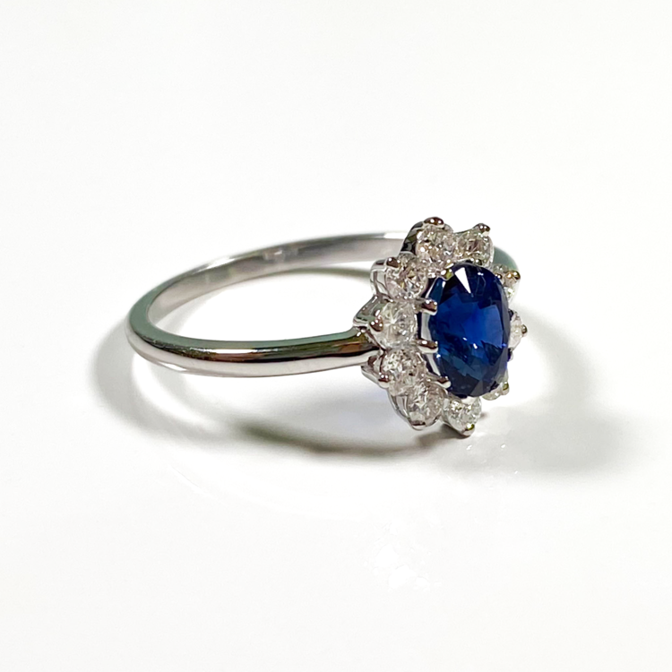 Bague Saphir Bleu/Rubis - Or 18 carats