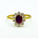 Load image into Gallery viewer, Blue Sapphire/Ruby Ring - 18kt Gold
