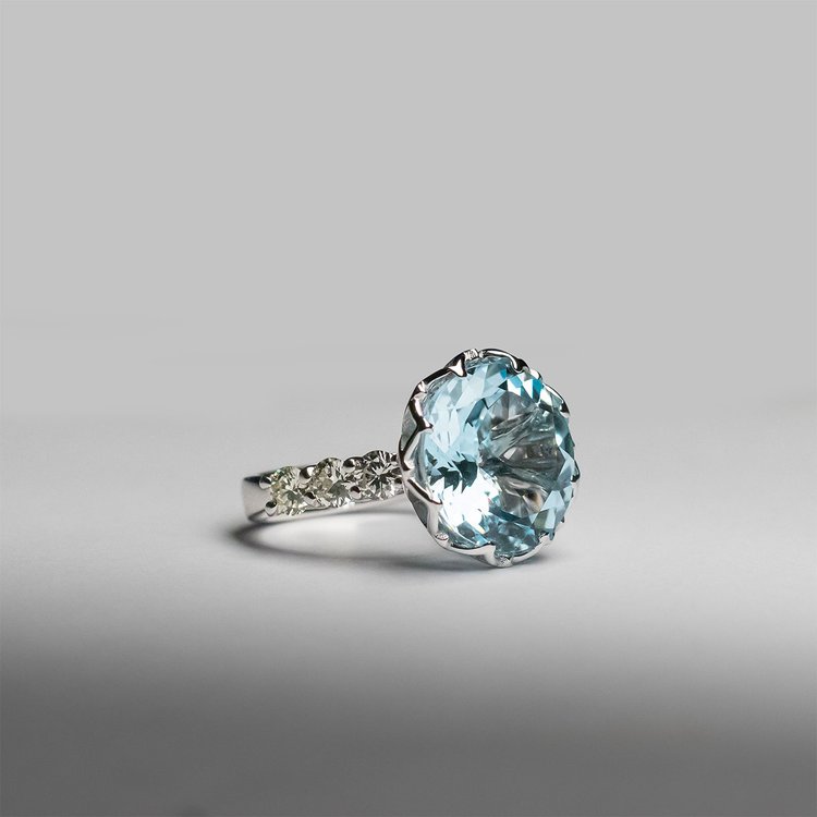 Ocean's Tranquility Blue Topaz Ring