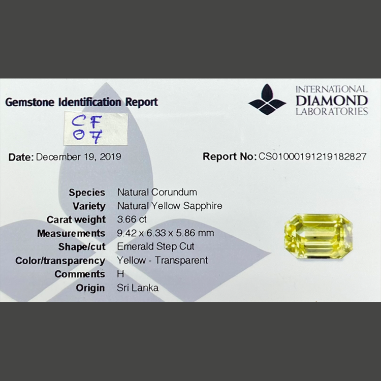 Saphir jaune (3,66 ct) 