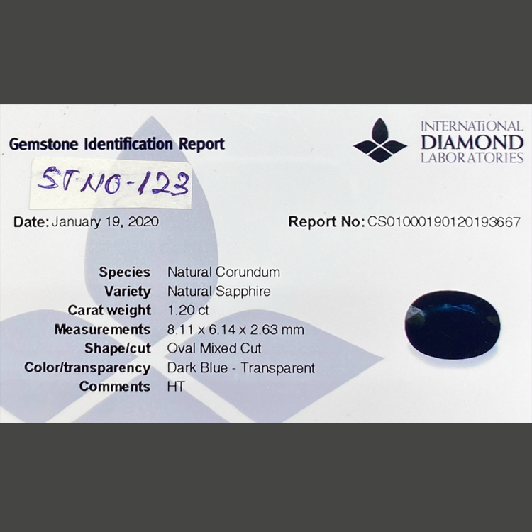 Saphir bleu (1,20 ct)