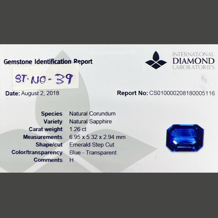 Blue Sapphire (1.26 ct)