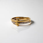 Load image into Gallery viewer, Gold Ring with Diamonds - 16 Sparkling Stones
