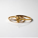 Load image into Gallery viewer, Gold Ring with Diamonds - 16 Sparkling Stones
